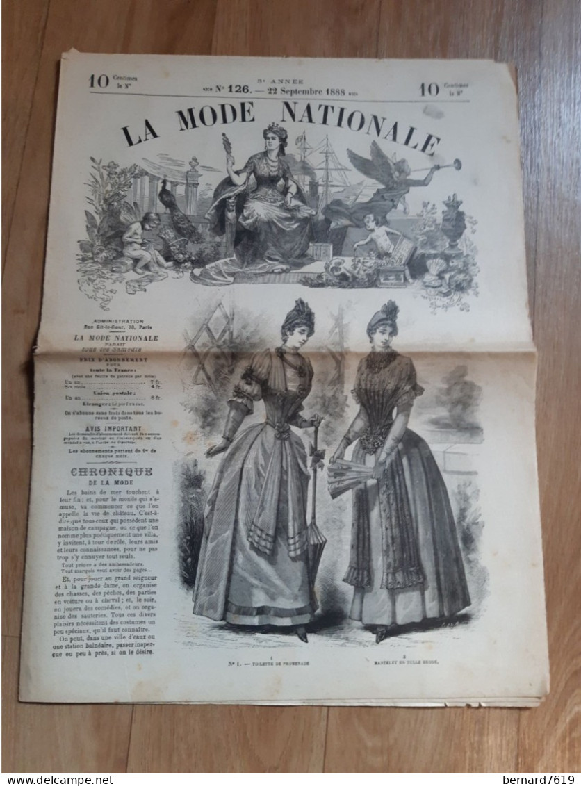 Revue -  La Mode Nationale  -  Annee 1888  - N° 126 - Revues Anciennes - Avant 1900