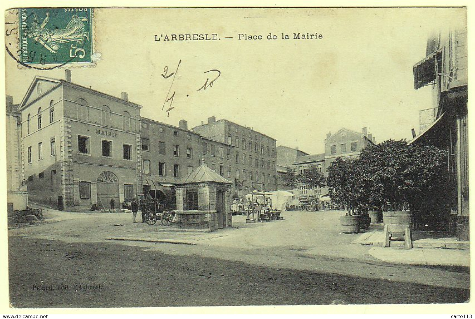 69 - B19384CPA - L' ARBRESLE - Place De La Mairie, Marche Et Bascule - Très Bon état - RHONE - L'Arbresle