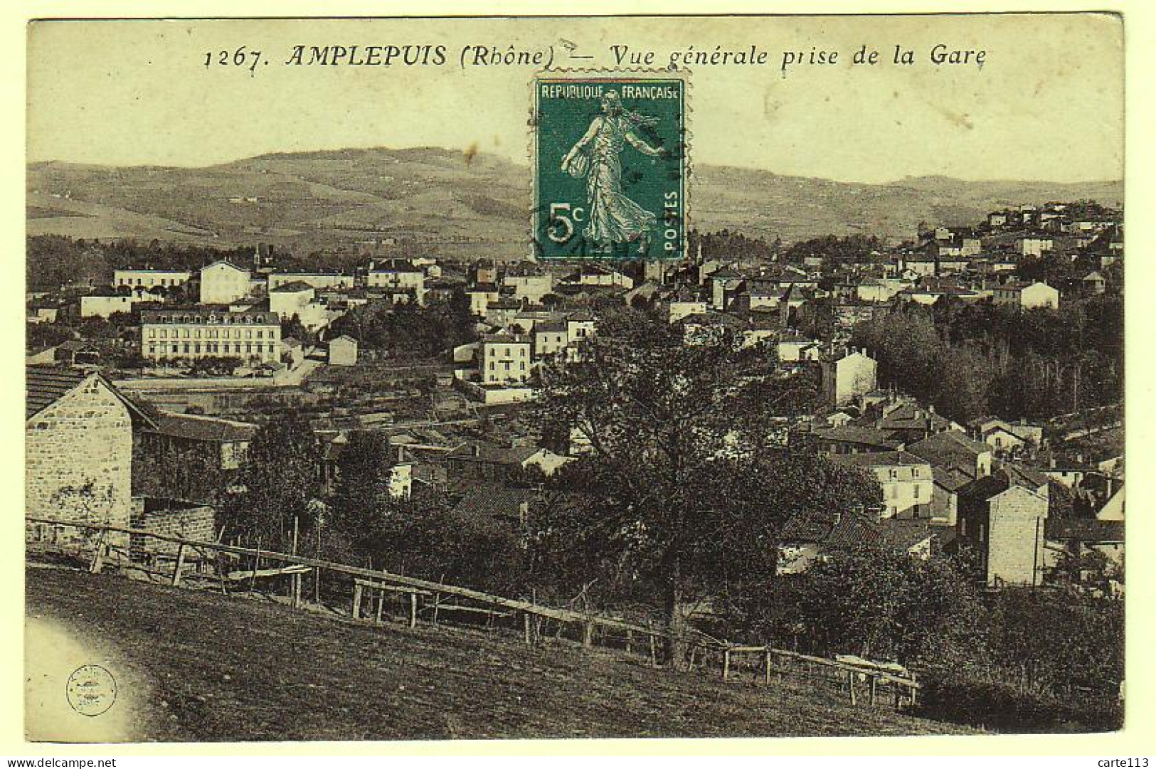 69 - B19374CPA - AMPLEPUIS - Vue Generale Prise De La Gare - Très Bon état - RHONE - Amplepuis