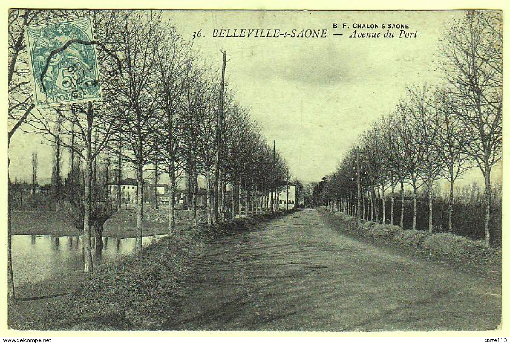 69 - B19367CPA - BELLEVILLE SUR SAONE - Avenue Du Port - Très Bon état - RHONE - Belleville Sur Saone