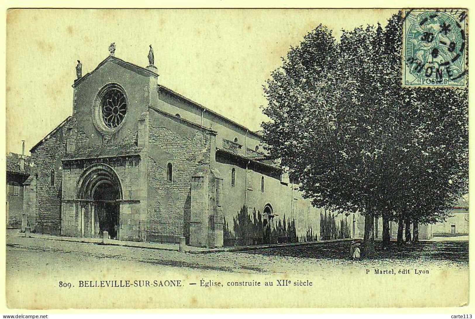 69 - B19368CPA - BELLEVILLE SUR SAONE - Eglise - Très Bon état - RHONE - Belleville Sur Saone