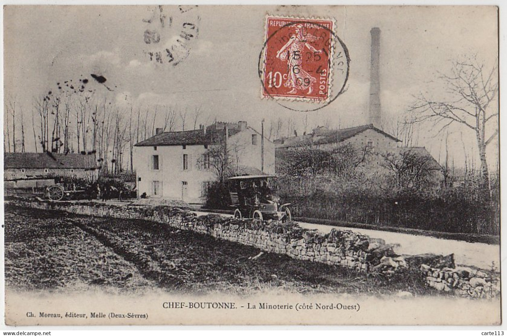 79 - B18011CPA - CHEF BOUTONNE - La Minoterie Cote Nord Ouest - Très Bon état - DEUX-SEVRES - Chef Boutonne