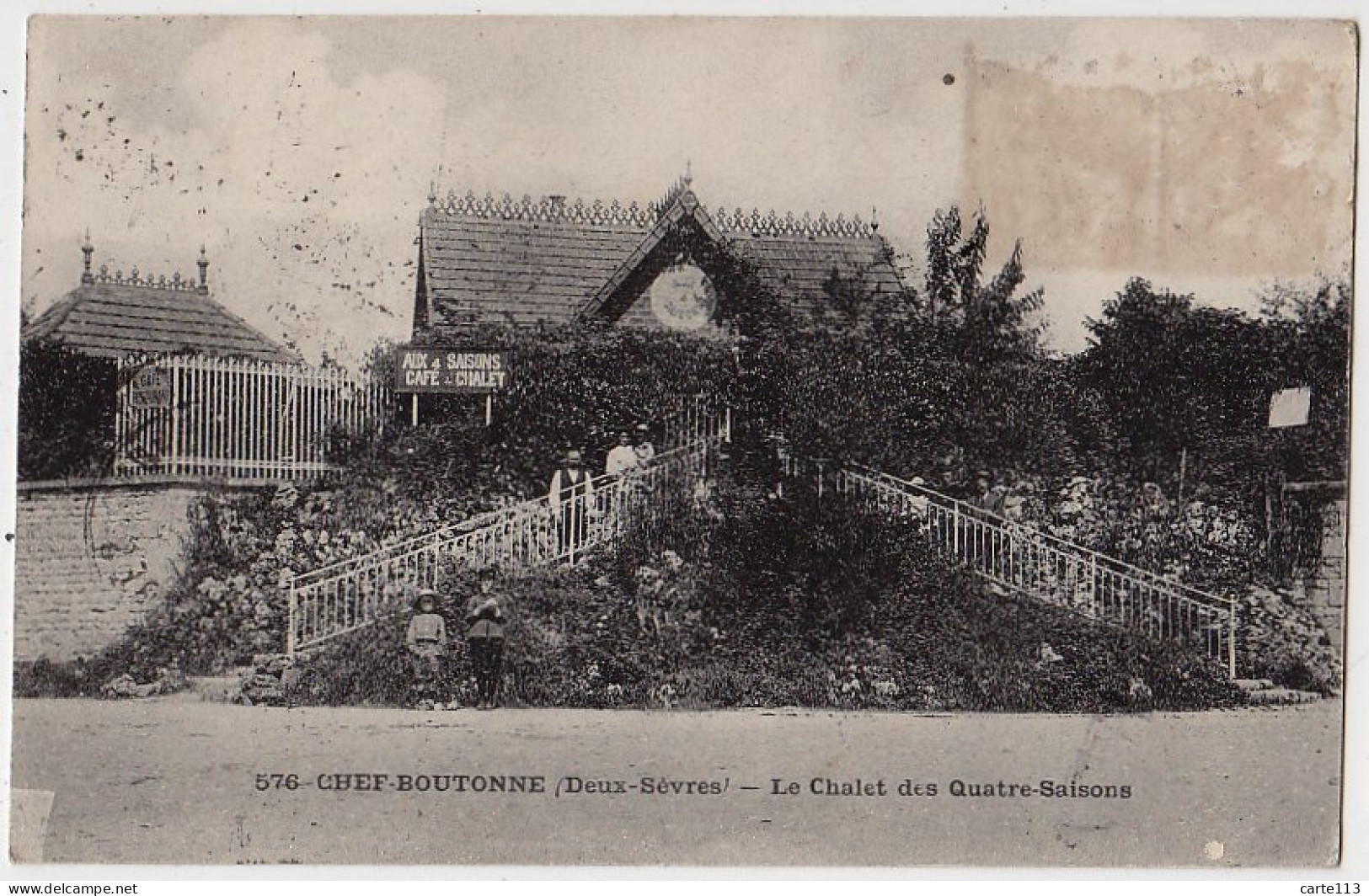 79 - B18007CPA - CHEF BOUTONNE - Le Chalet Des Quatre Saisons, Cafe - Bon état - DEUX-SEVRES - Chef Boutonne