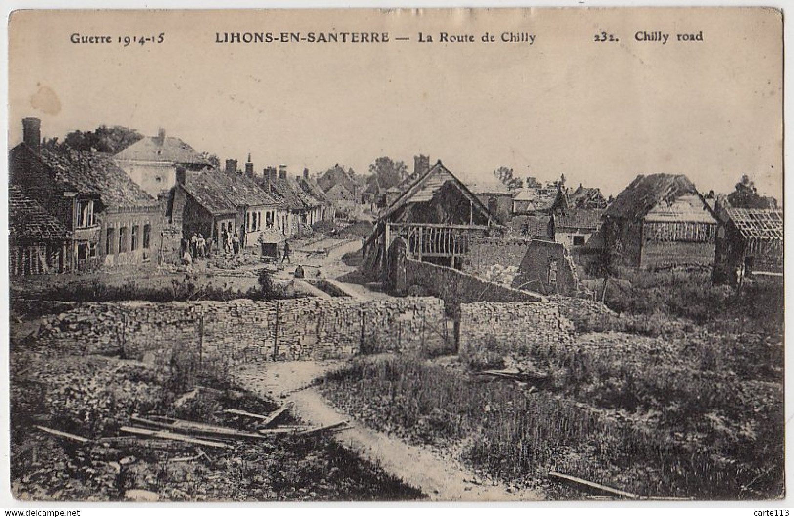 80 - B17905CPA - LIHONS EN SANTERRE - La Route De Chilly - Bon état - SOMME - Hornoy Le Bourg