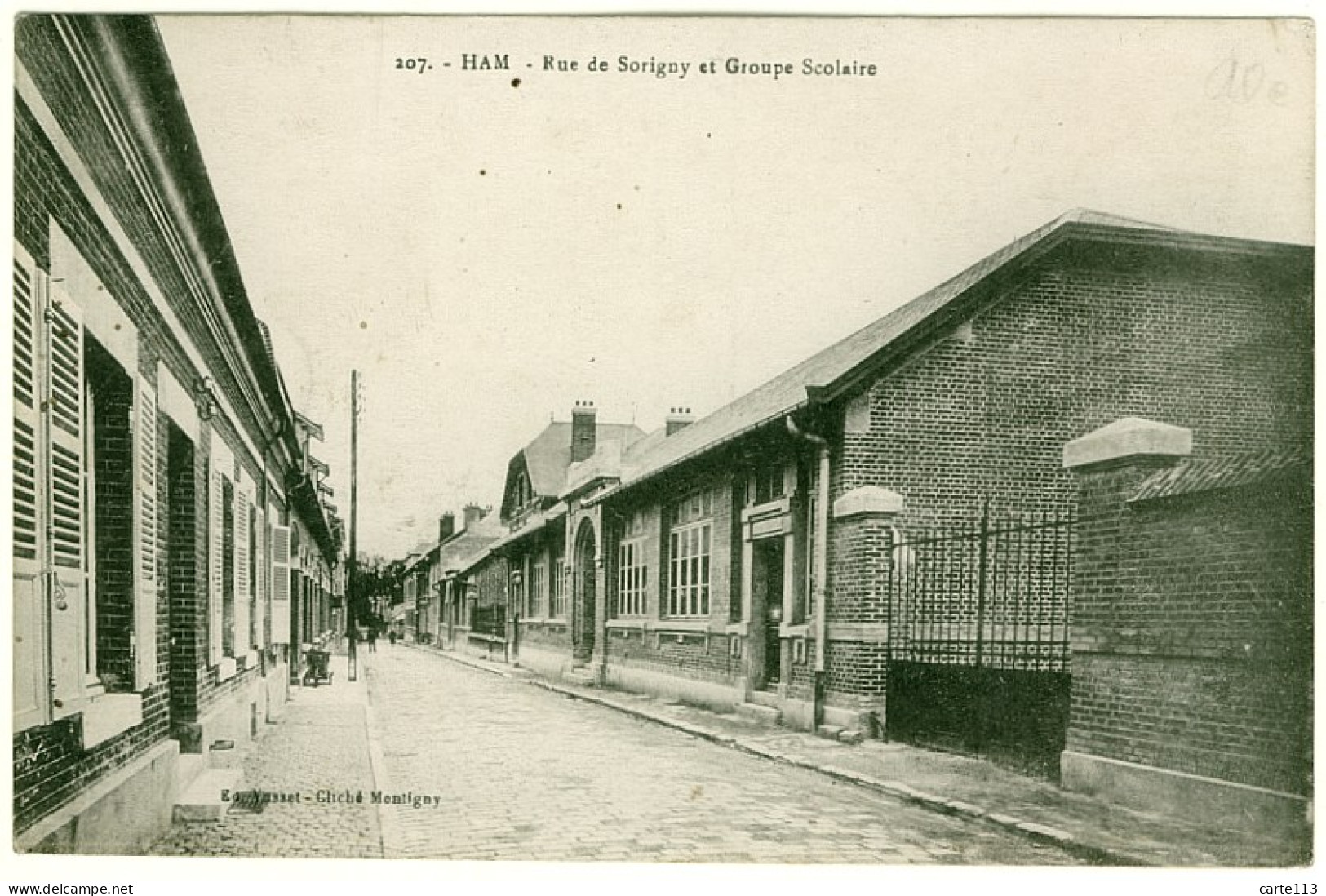 80 - B17880CPA - HAM - Groupe Scolaire - Rue De Sorigny - Très Bon état - SOMME - Ham