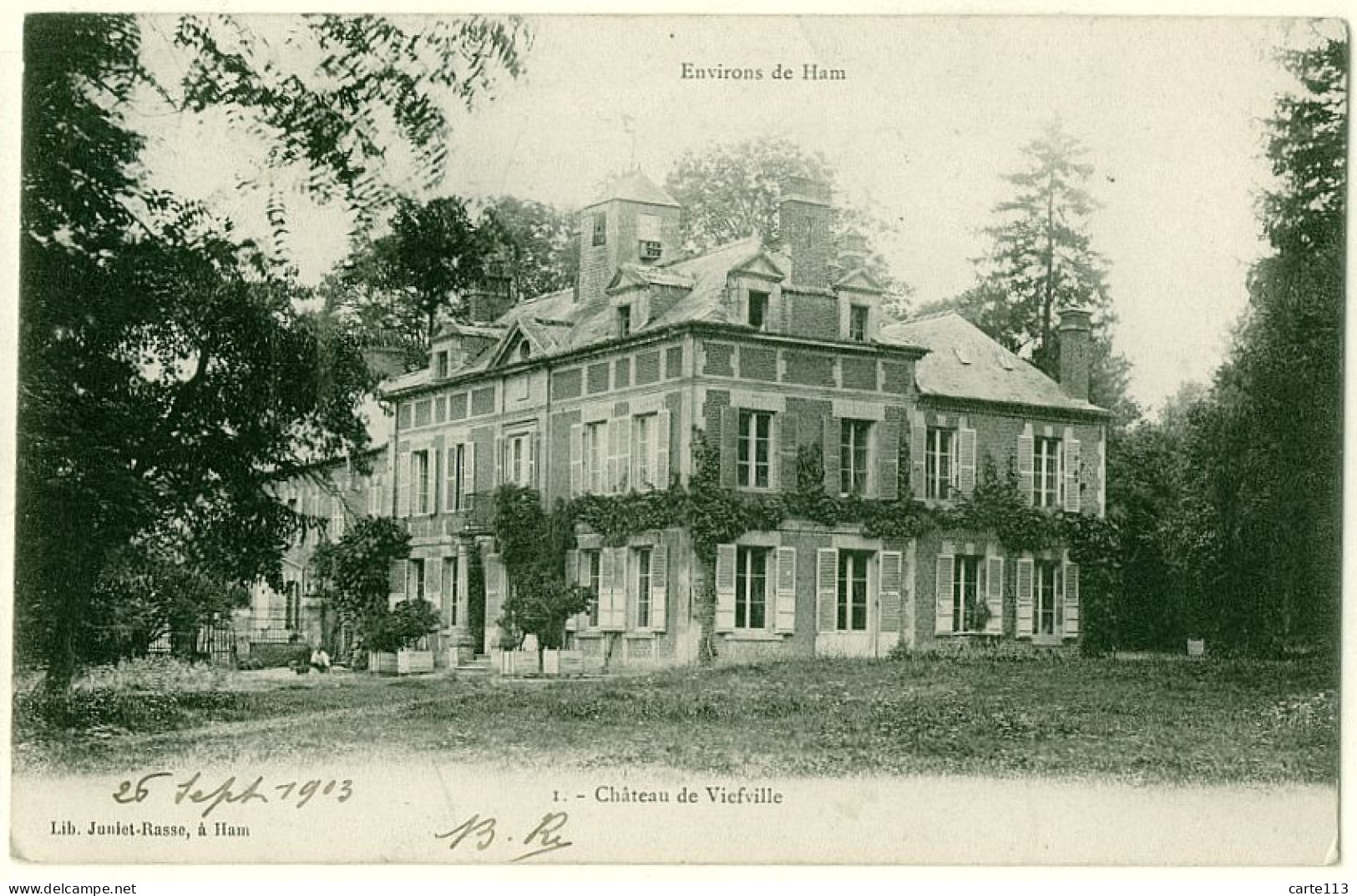80 - B17873CPA - HAM - Chateau De Viefville - Carte Pionniere - Très Bon état - SOMME - Ham