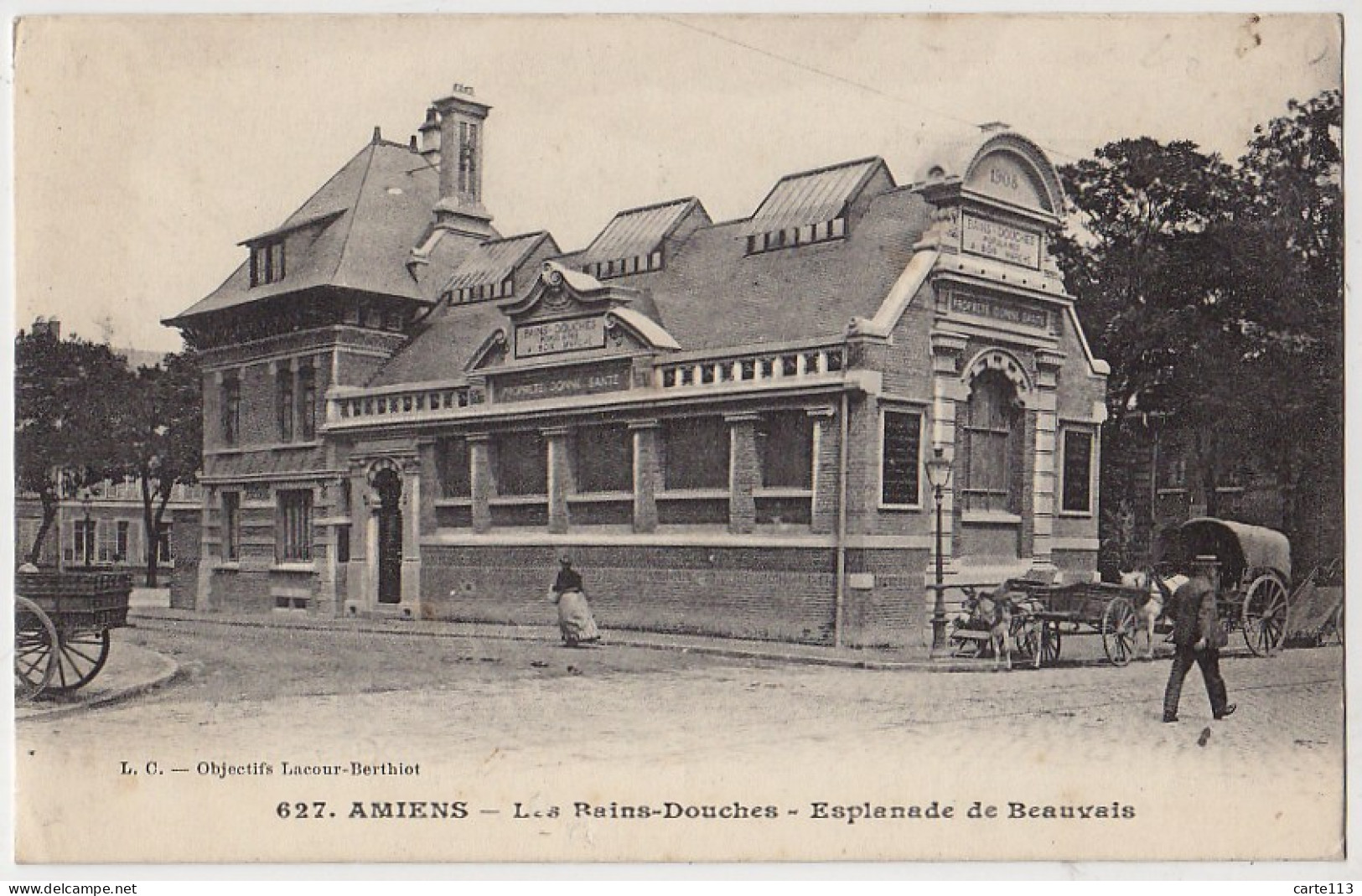 80 - B17697CPA - AMIENS - Les Bains Douches, Esplanade De Beauvais - Très Bon état - SOMME - Amiens