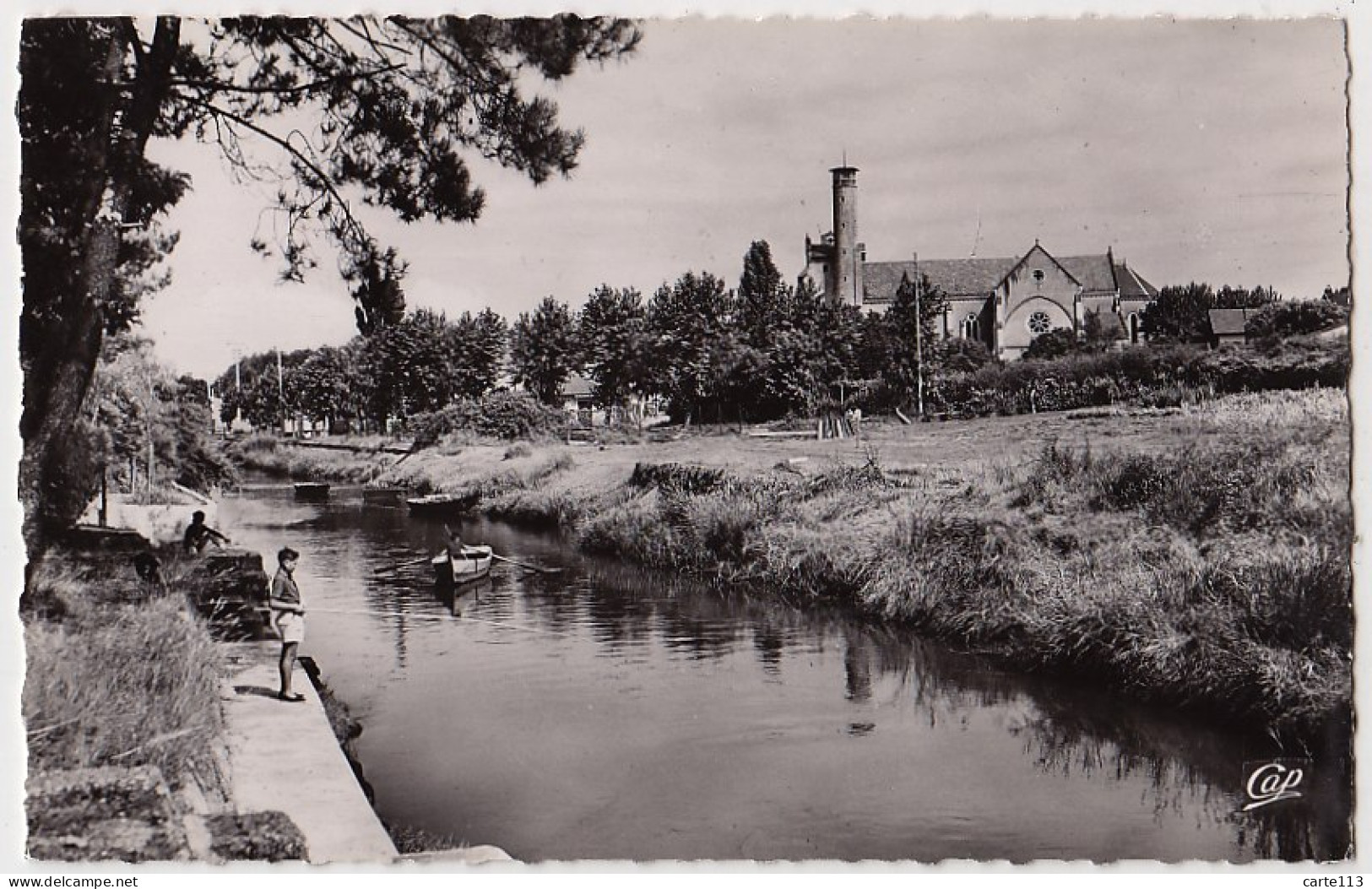 40 - B17090CPSM - CAPBRETON - Canal Et Eglise - Très Bon état - LANDES - Capbreton