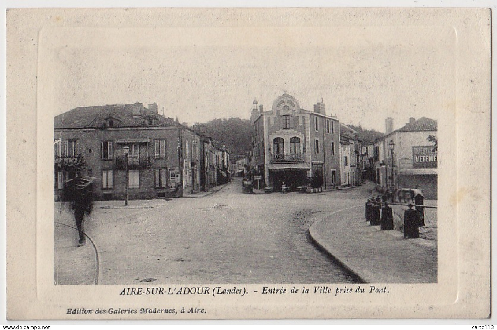 40 - B17086CPA - AIRE SUR ADOUR - Entree De La Ville Prise Du Pont - Très Bon état - LANDES - Aire