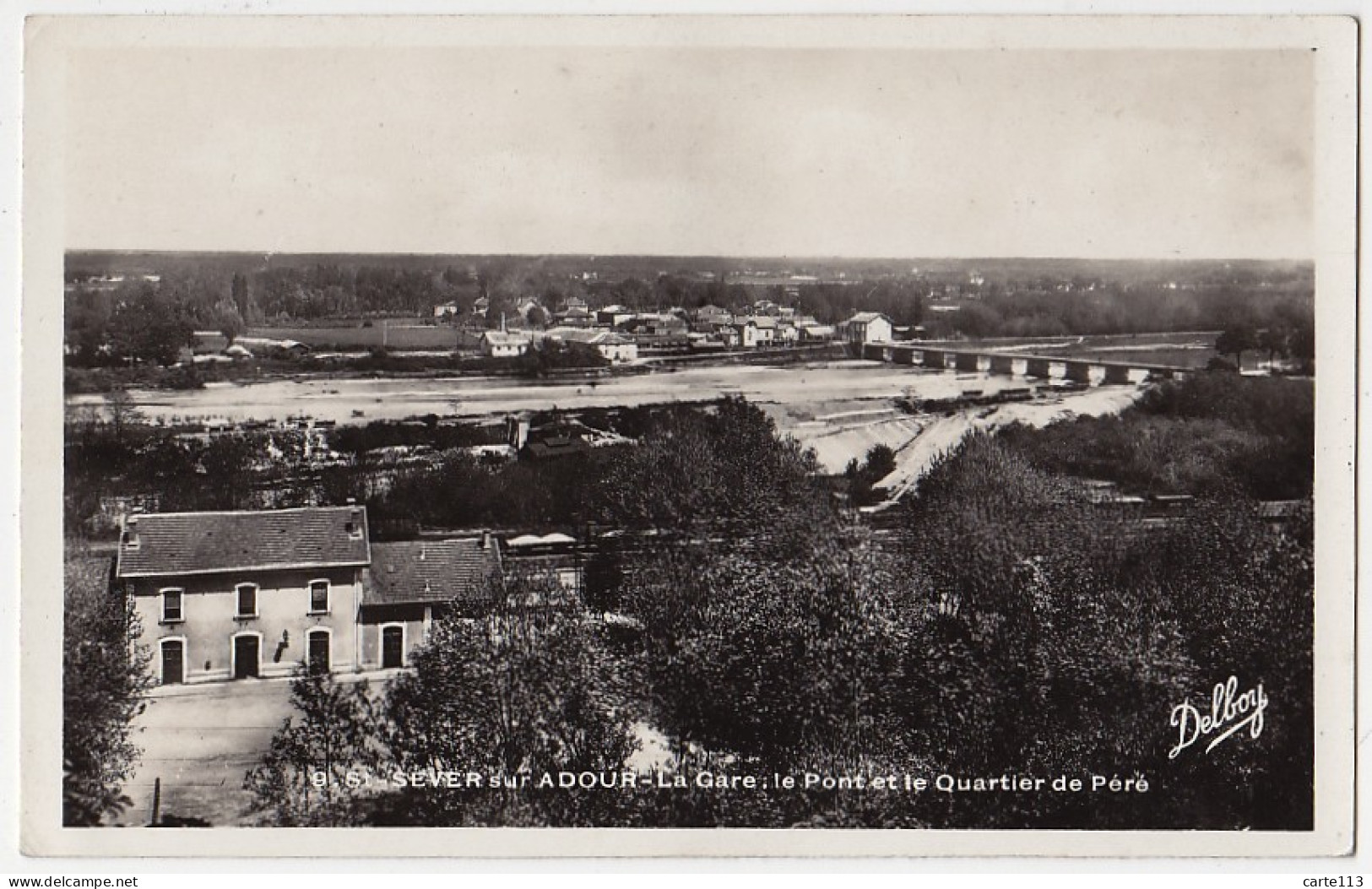 40 - B17003CPA - SAINT SEVER SUR ADOUR - La Gare, Le Pont Et Le Quartier De Pere - Très Bon état - LANDES - Saint Sever