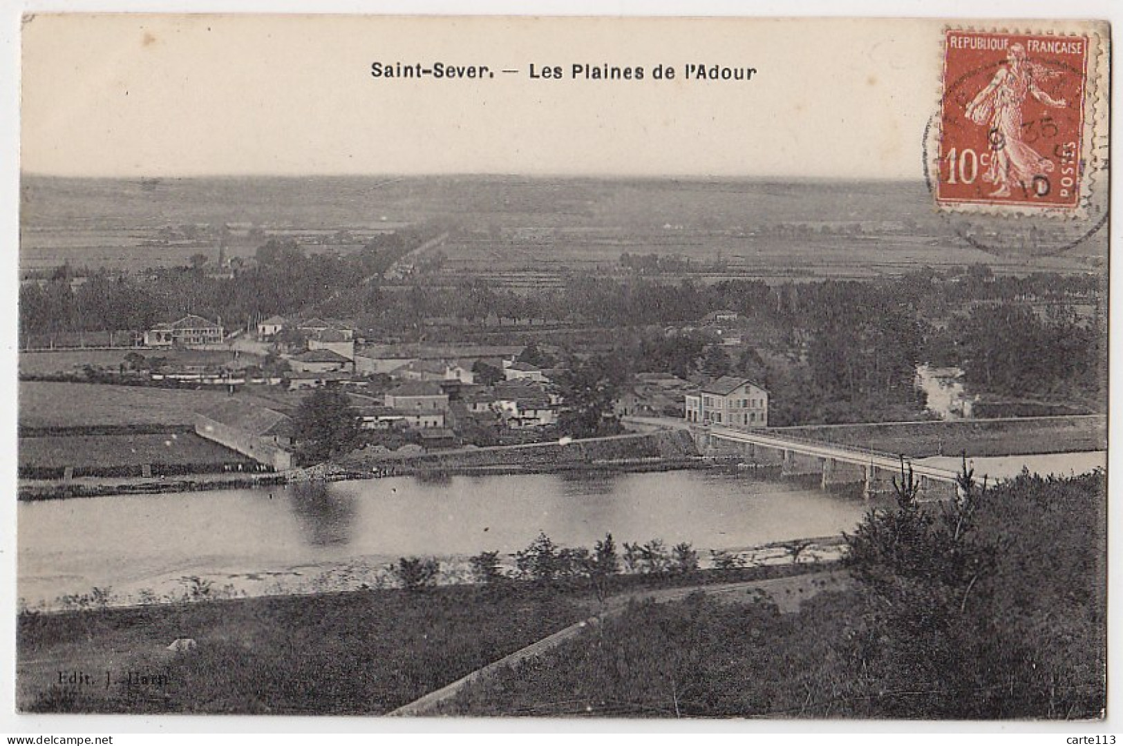 40 - B16994CPA - SAINT SEVER SUR ADOUR - Les Plaines De L' Adour - Très Bon état - LANDES - Saint Sever