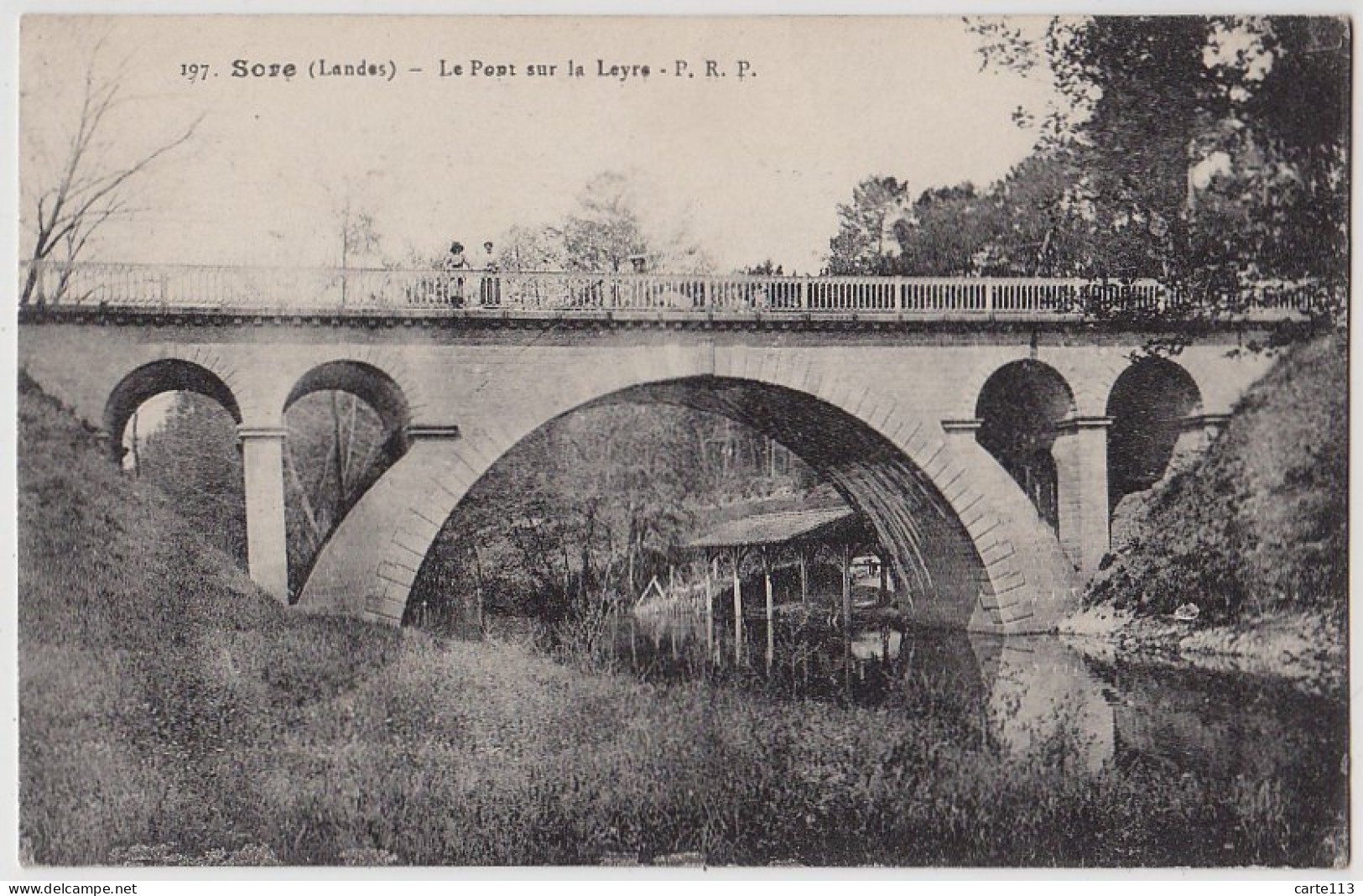 40 - B16932CPA - SORE - Le Pont Sur La Leyre - Lavoir Bati - Parfait état - LANDES - Sore