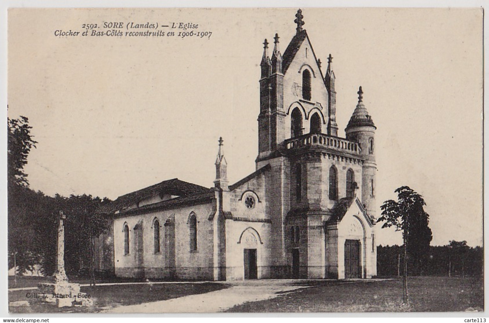 40 - B16931CPA - SORE - Eglise - Très Bon état - LANDES - Sore