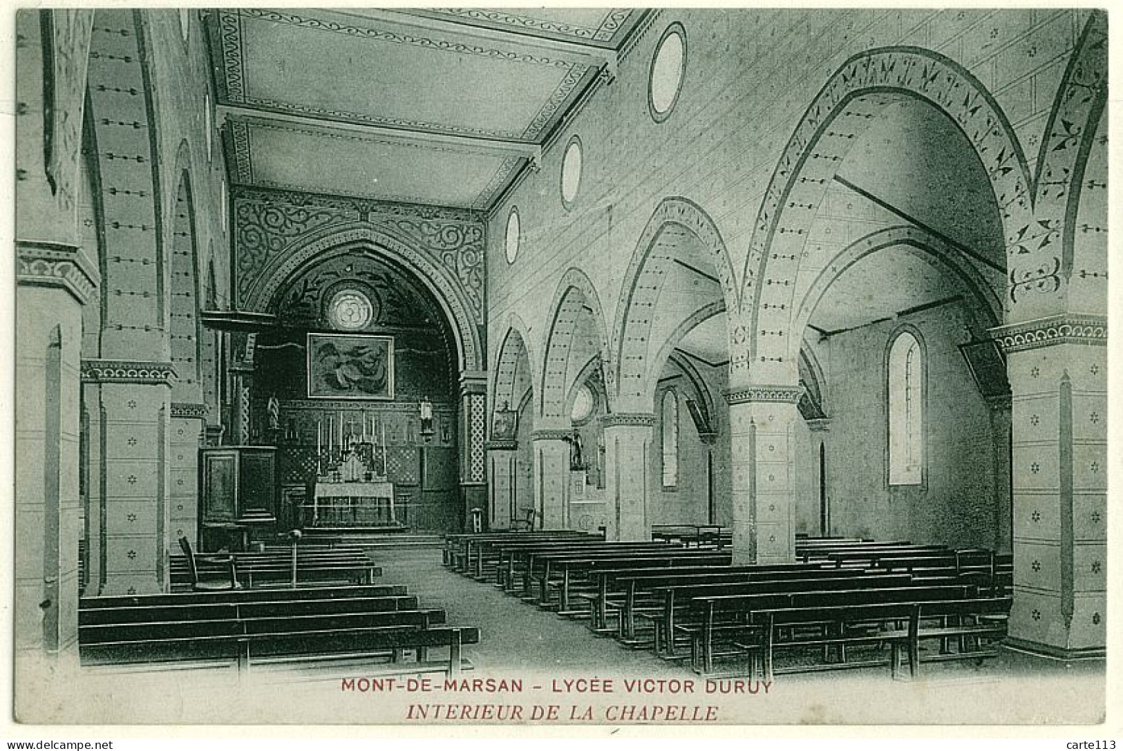 40 - B16881CPA - MONT DE MARSAN - Lycée Victor Duruy, Interieur De La Chapelle - Très Bon état - LANDES - Mont De Marsan