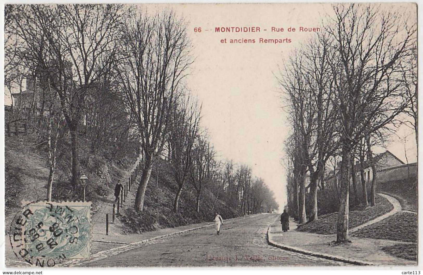 80 - B16861CPA - MONTDIDIER - Rue De Rouen Et Anciens Remparts - Très Bon état - SOMME - Montdidier