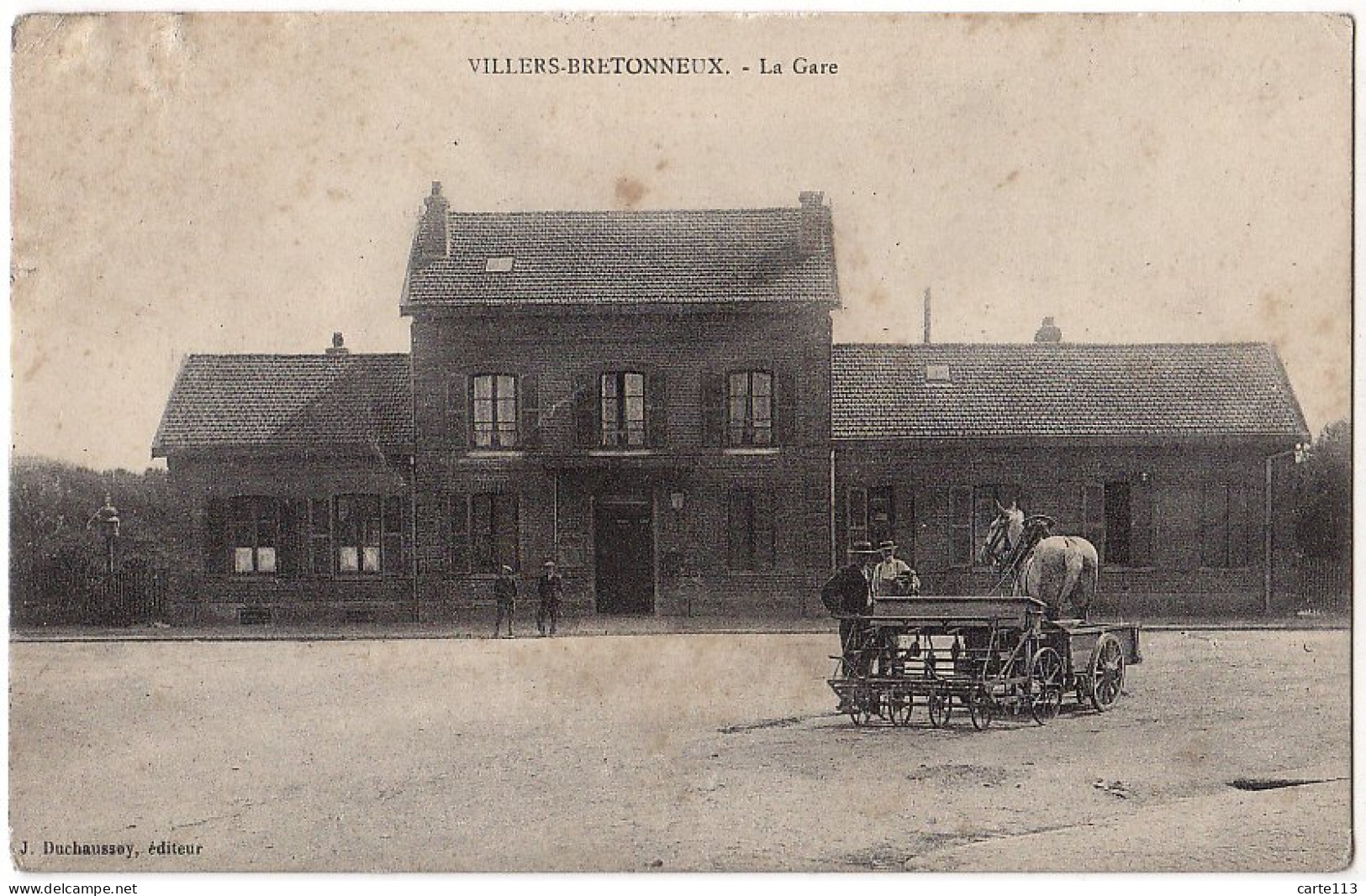 80 - B16778CPA - VILLERS BRETONNEUX - La Gare - Attelage Agricole - Assez Bon état - SOMME - Villers Bretonneux