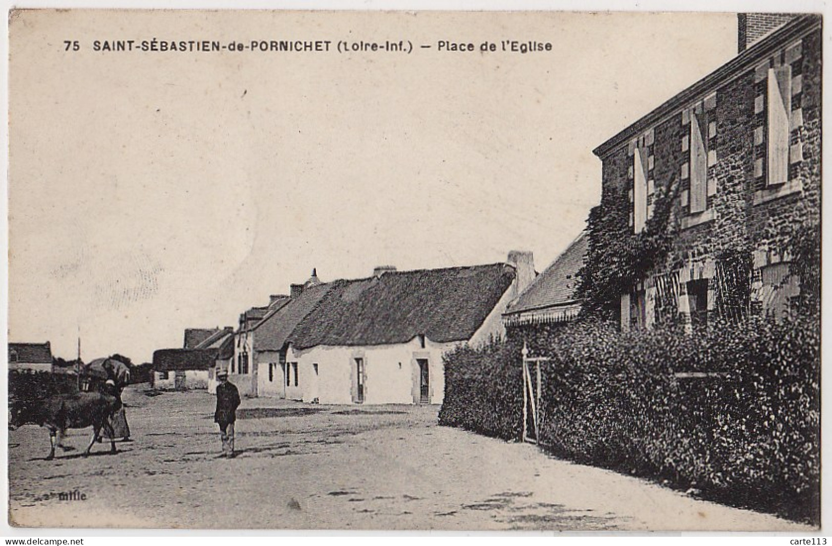 44 - B17272CPA - PORNICHET - SAINT ST SEBASTIEN - Place Eglise - Très Bon état - LOIRE-ATLANTIQUE - Pornichet