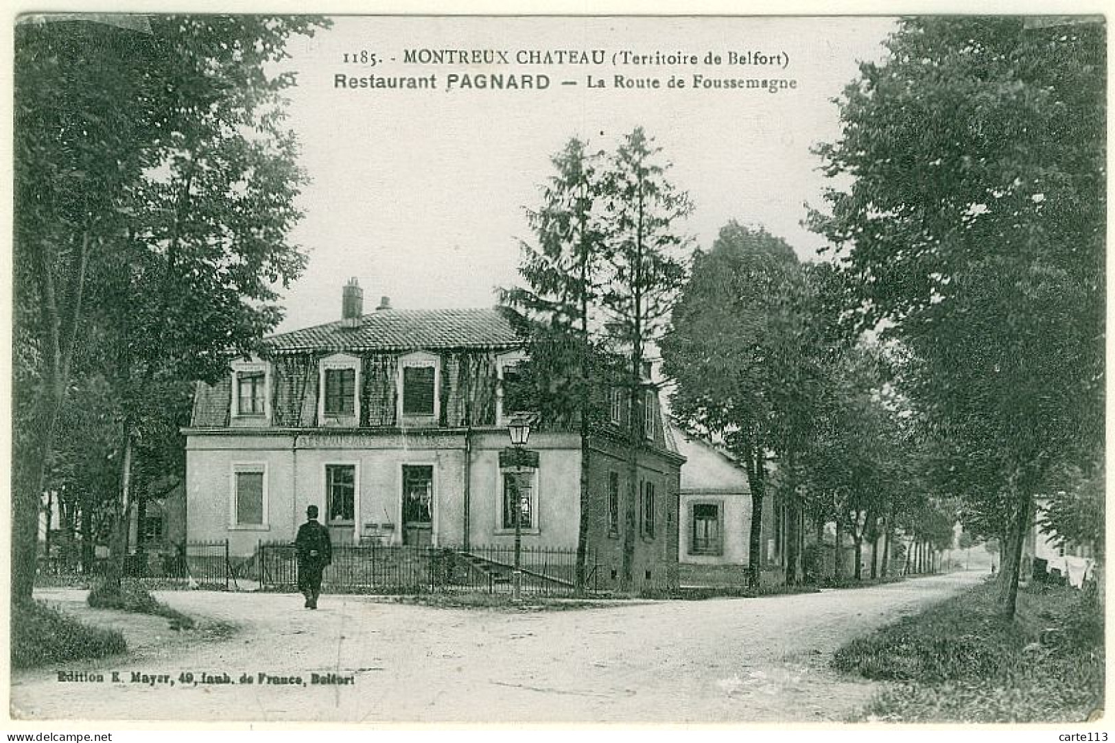 90 - B13804CPA - MONTREUX CHÂTEAU - Restaurant PAGNARD, Route De Foussemagne - Parfait état - TERRITOIRE DE BELFORT - Autres & Non Classés