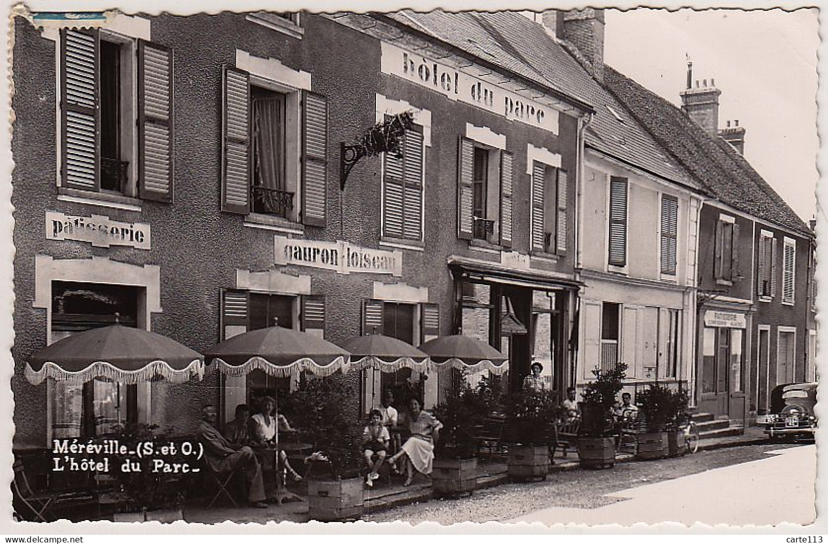 91 - B13555CPSM - MEREVILLE - Hotel Du Parc - Gauron - Loiseau - Bon état - ESSONNE - Mereville