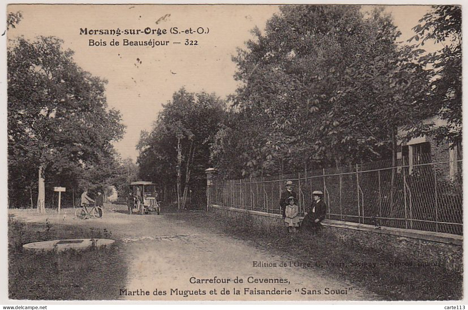 91 - B13550CPA - MORSANG SUR ORGE - Bois Beauséjour, Carrefour Cevennes, Marthe Des Muguets Sans Souci - Très Bon état - - Morsang Sur Orge