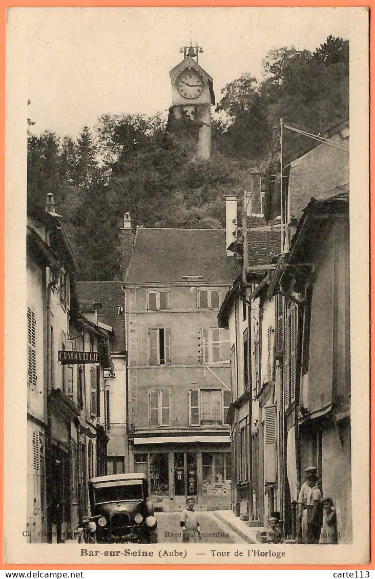 10 - B33831CPA - BAR SUR SEINE - Tour De L'Horloge - Rue Des Fossés - Très Bon état - AUBE - Bar-sur-Seine