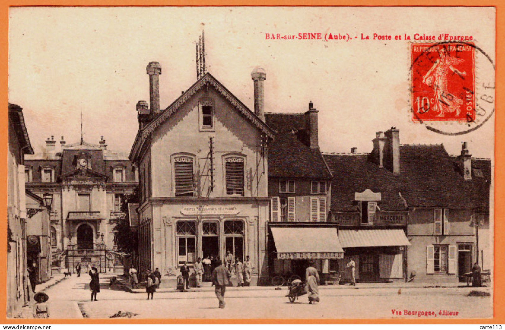 10 - B33813CPA - BAR SUR SEINE - La  Poste Et La Caisse D' Epargne - Très Bon état - AUBE - Bar-sur-Seine