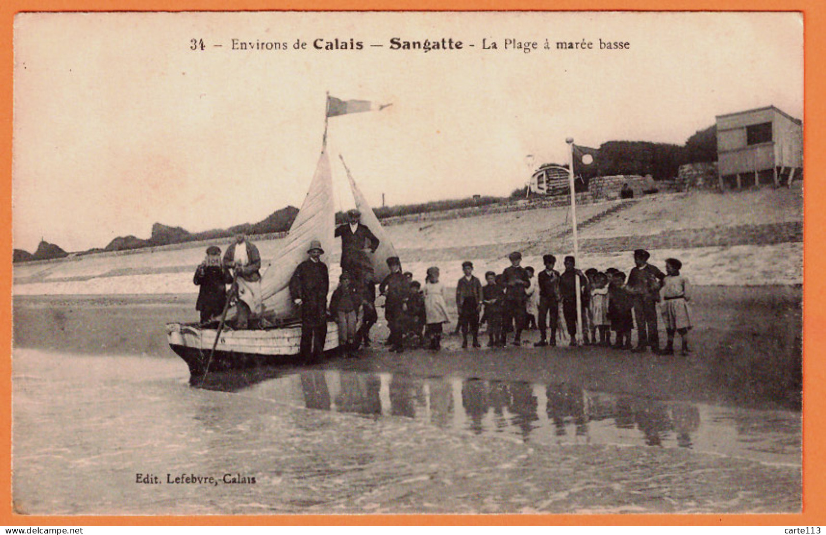 62 - T33844CPA - SANGATTE - La Plage à Marée Basse - Très Bon état - PAS-DE-CALAIS - Sangatte