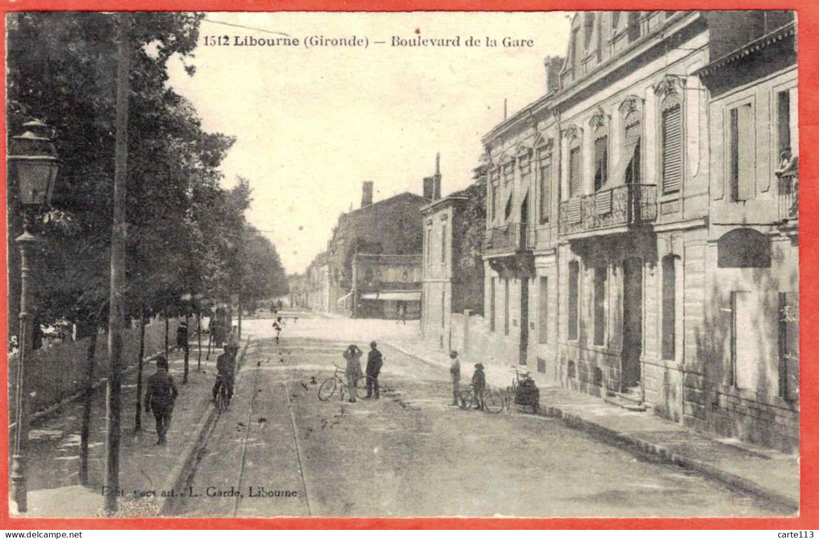 33 - B27813CPA - LIBOURNE - Boulevard De La Gare - Très Bon état - GIRONDE - Libourne