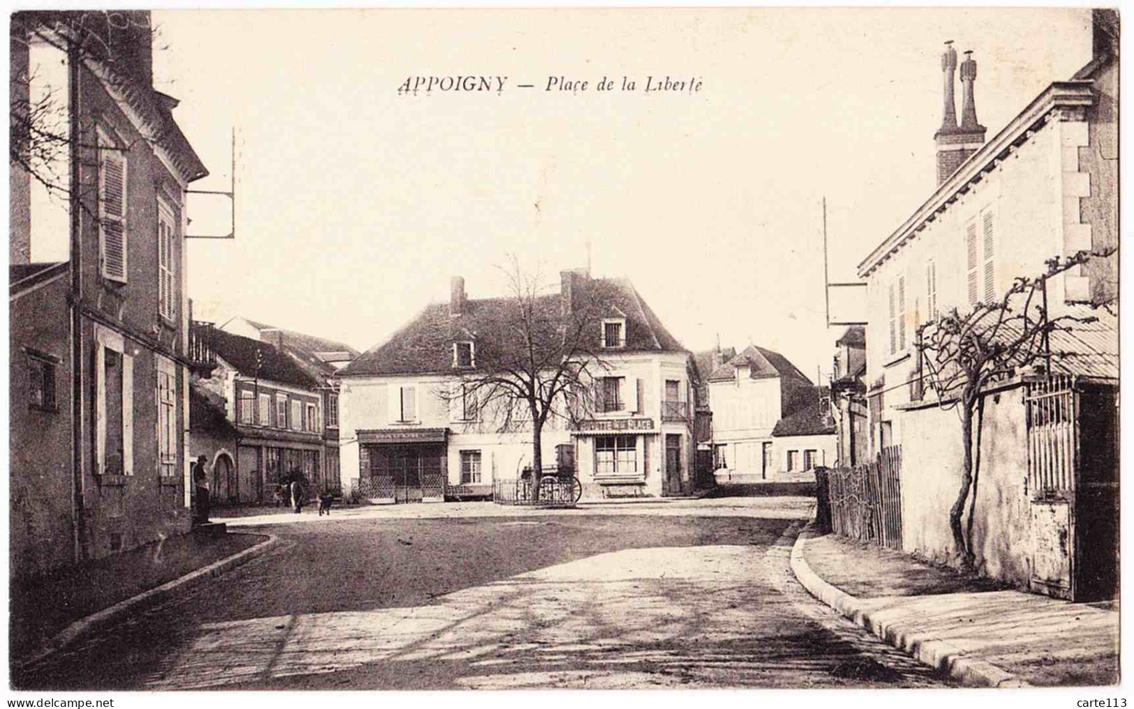 89 - B22194CPA - APPOIGNY - Place De La Liberte - Buvette De La Place - Parfait état - YONNE - Appoigny