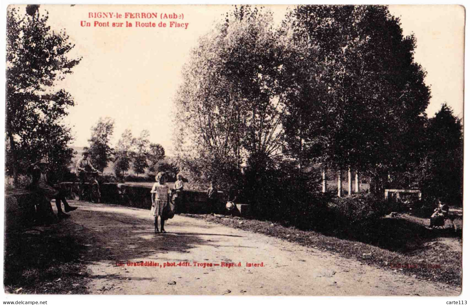 10 - B22263CPA - RIGNY LE FERRON - Un Pont Sur La Route De Flacy - Très Bon état - AUBE - Autres & Non Classés