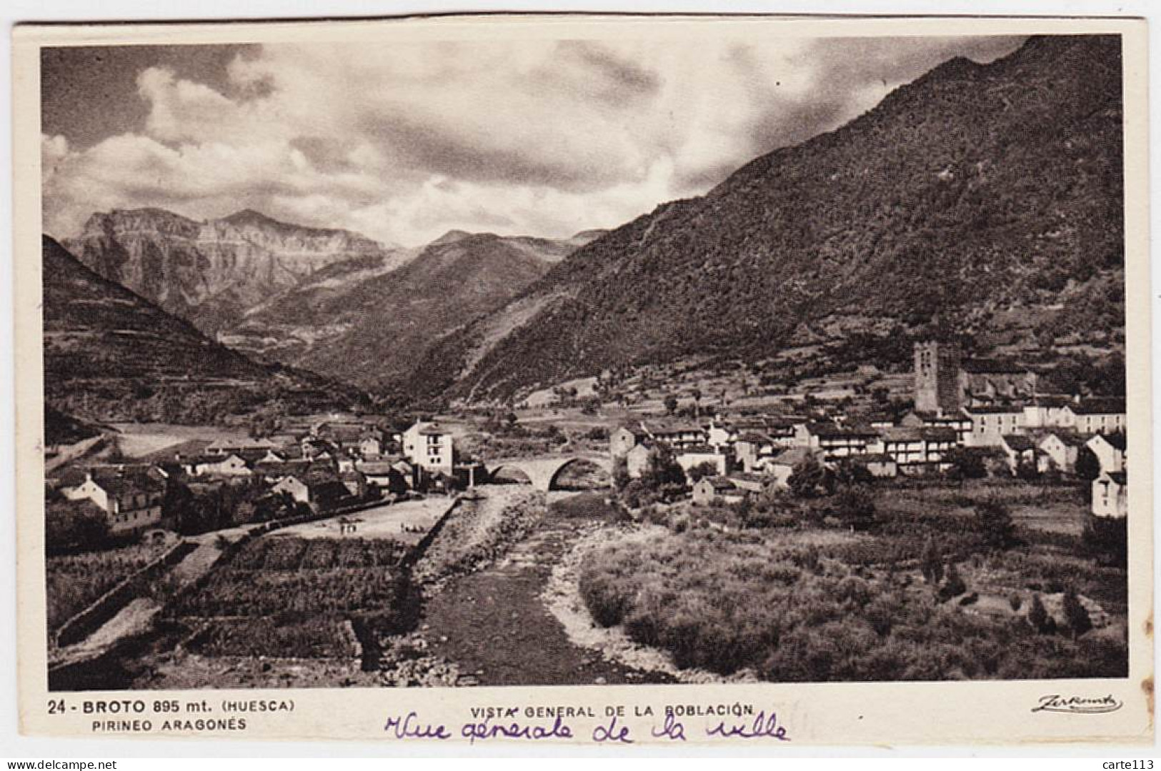 0 - B20842CPA - BROTO - ESPAGNE - Vista General De La Poblacion - Très Bon état - EUROPE - Autres & Non Classés