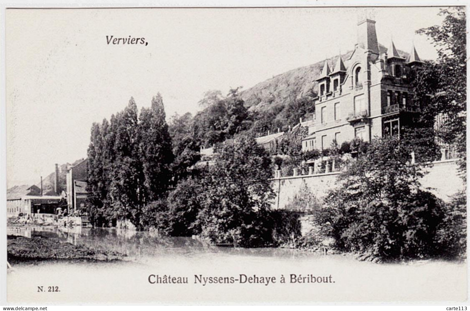 0 - B20785CPA - VERVIERS - BELGIQUE - Chateau Nyssens-Dehaye à Beribout - Carte Pionnier - Parfait état - EUROPE - Verviers