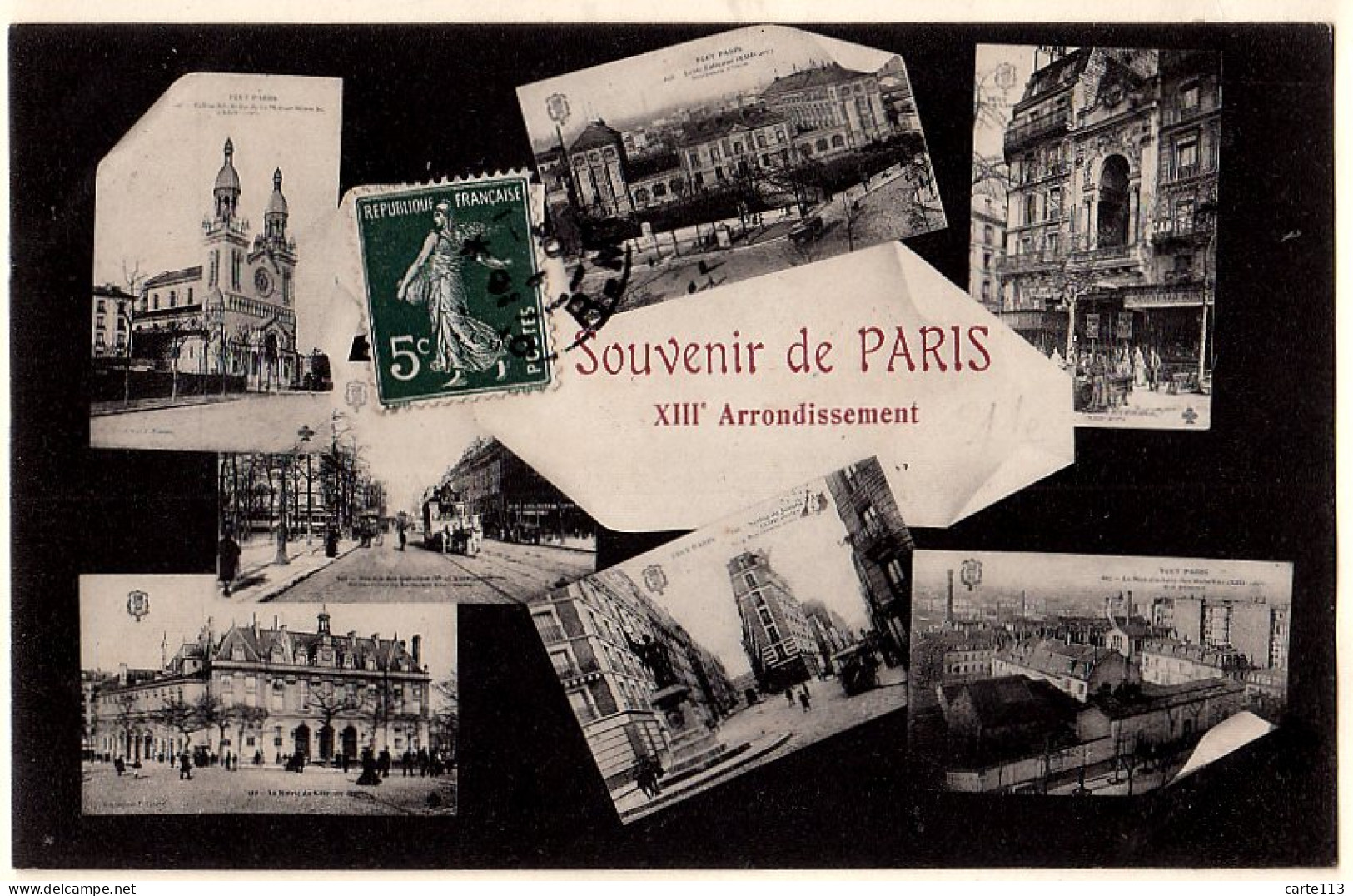 75 - B19822CPA - PARIS - ARR. 13 - Souvenir De Paris XIIIe Arrondissement - Très Bon état - PARIS - Arrondissement: 13