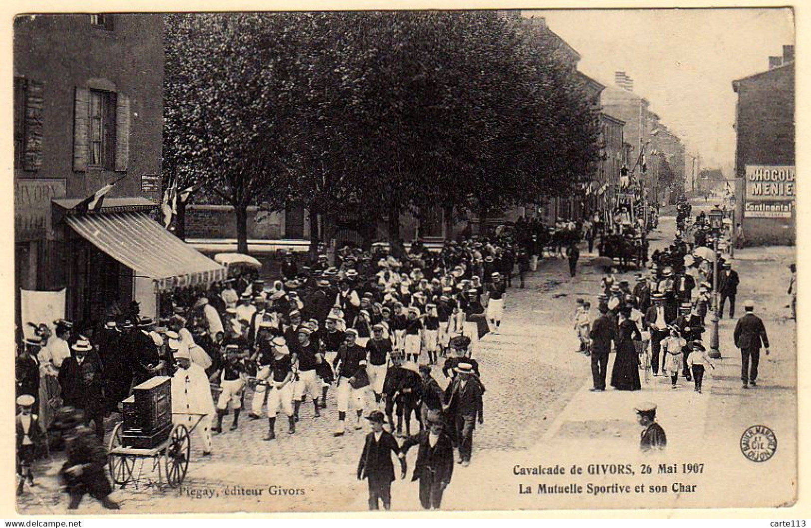 69 - T19541CPA - GIVORS - Cavalcade - 26 Mai 1907 - Mutuelle Sportive Et Son Char - Bon état - RHONE - Givors