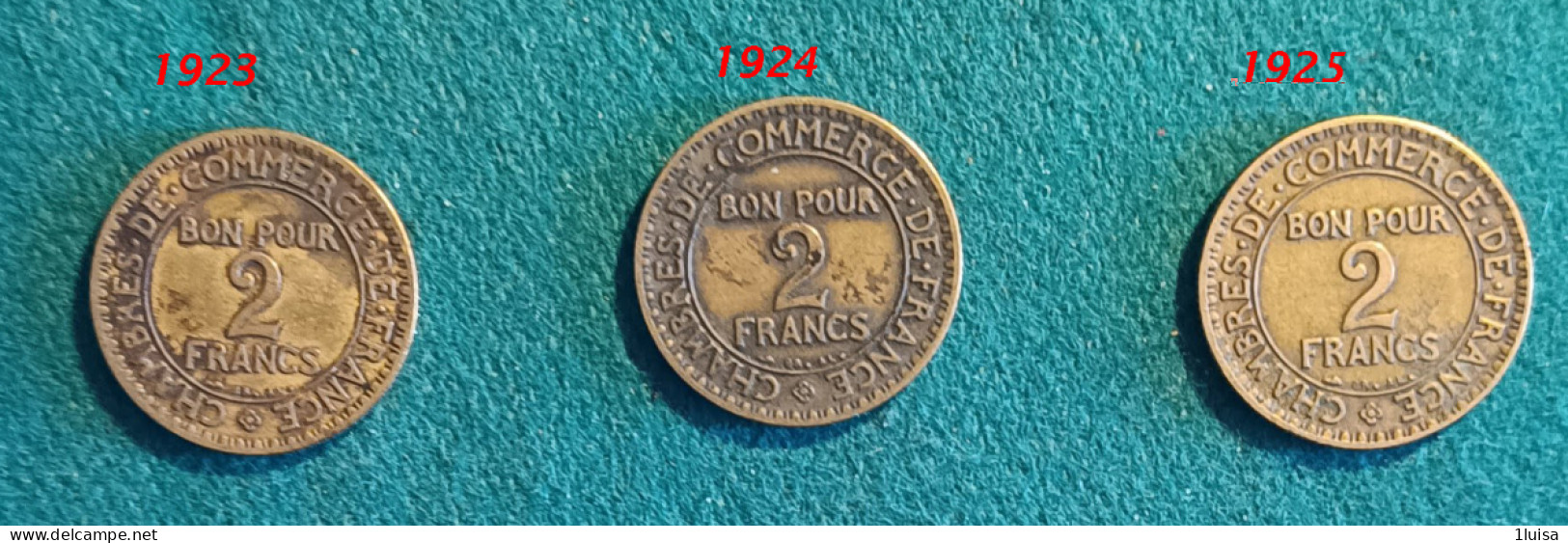 FRANCIA 2 Francs 3  Monete Anni Diversi - 2 Francs