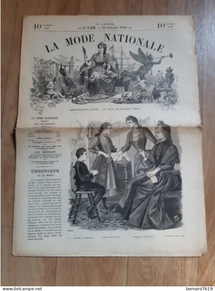 Revue -  La Mode Nationale  -  Annee 1888  - N° 129 - Revues Anciennes - Avant 1900