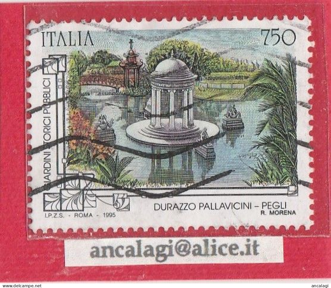USATI ITALIA 1995 - Ref.0725A "GIARDINI STORICI D'ITALIA" 1 Val. - - 1991-00: Used