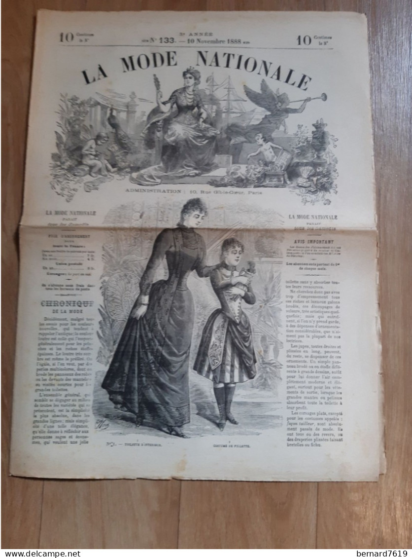 Revue -  La Mode Nationale  -  Annee 1888  - N° 133 - Revues Anciennes - Avant 1900