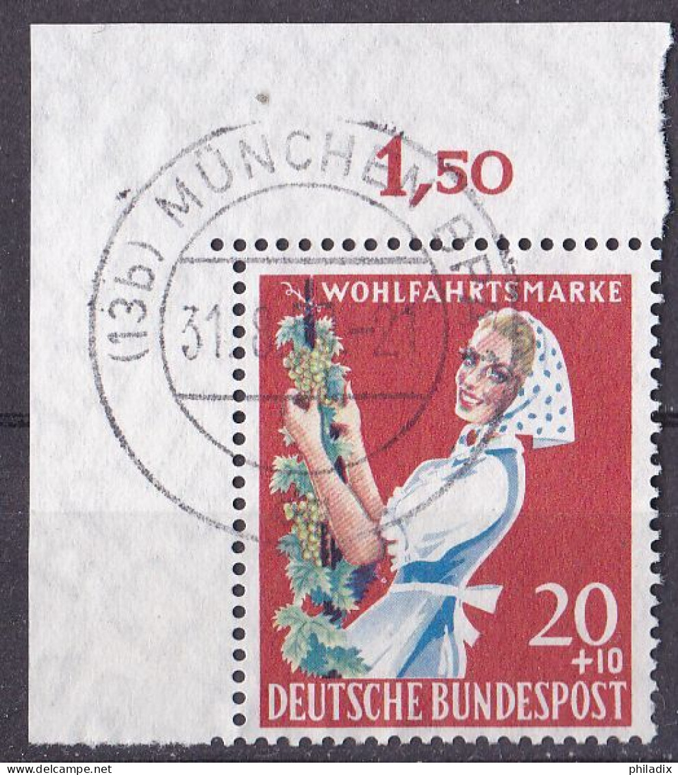 (299) BRD 1958 Wohlfahrt: Landwirtschaft Mit ECKRAND O/used (A5-7) - Used Stamps