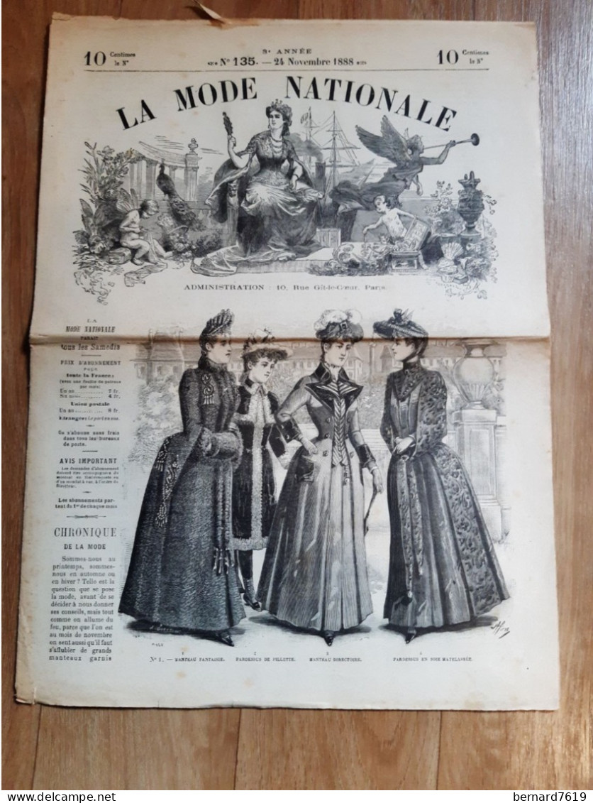 Revue -  La Mode Nationale  -  Annee 1888  - N° 135 - Revues Anciennes - Avant 1900
