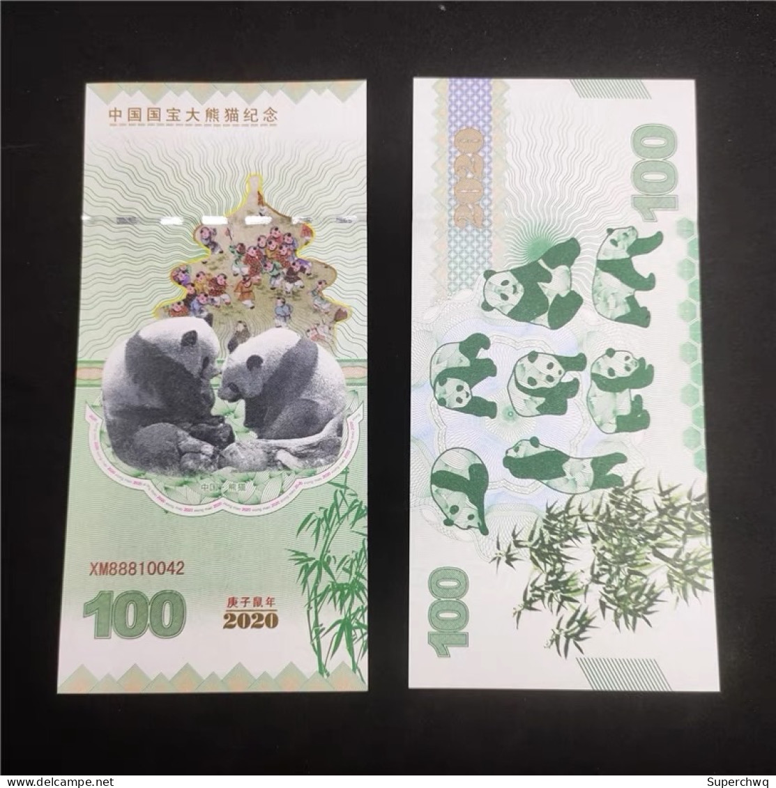 China Banknote Collection ，panda， Commemorative Fluorescence Test Note，UNC - Chine