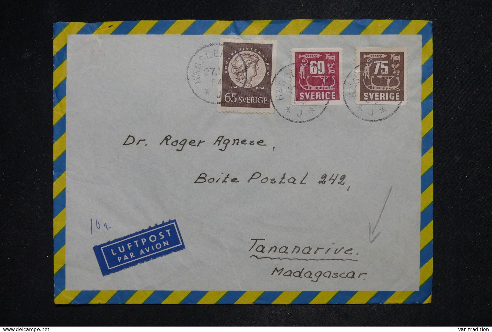 SUEDE - Lettre Pour Madagascar - 1947 ?? - A 2829A - Briefe U. Dokumente