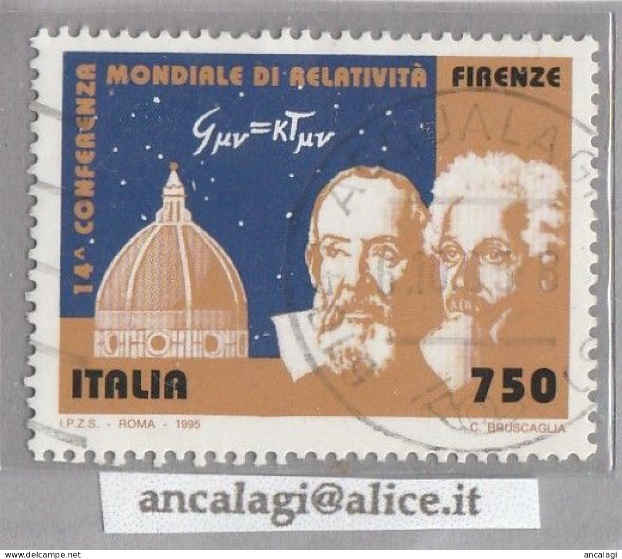 USATI ITALIA 1995 - Ref.0727 "GALILEO GALILEI" 1 Val. - - 1991-00: Usati