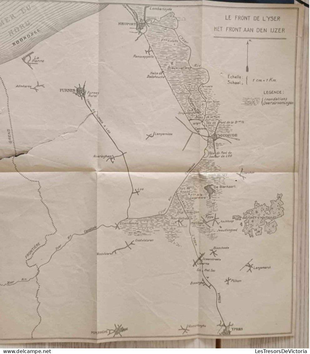 Belgique - Carte 1 Guerre - Le Front De L'yser - Geographical Maps