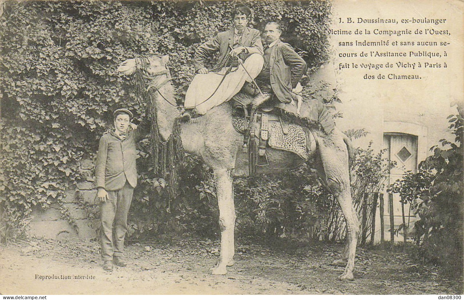 J B DOUSSINEAU EX BOULANGER ET SON CHAMEAU DE VICHY A PARIS - Autres & Non Classés