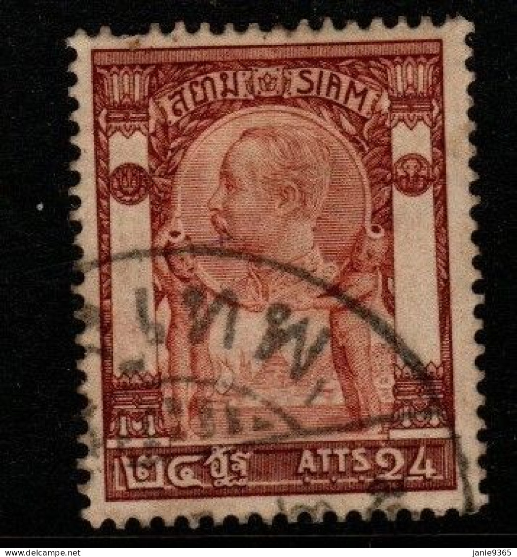 Thailand Cat 101 1905 King Rama V 4th Series 24 Atts Brown,used - Thaïlande