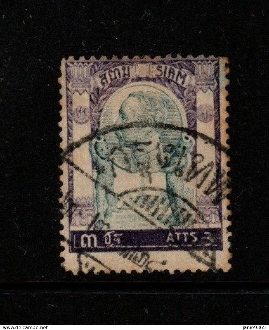 Thailand Cat 104 1905 Rama V 4th Issue, 3 Atts ,used - Tailandia