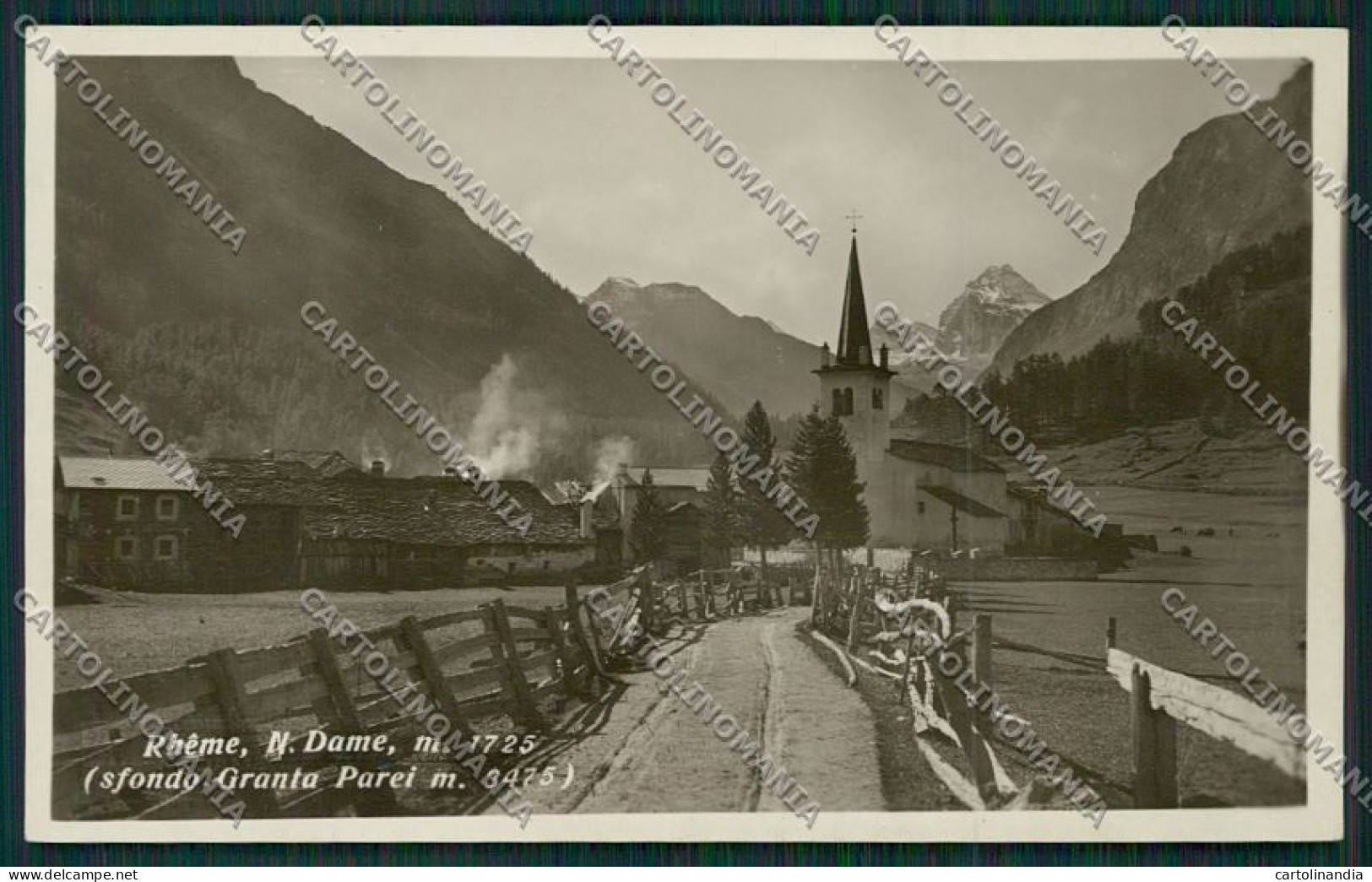 Aosta Rhemes Notre Dame Foto Cartolina QQ6114 - Aosta