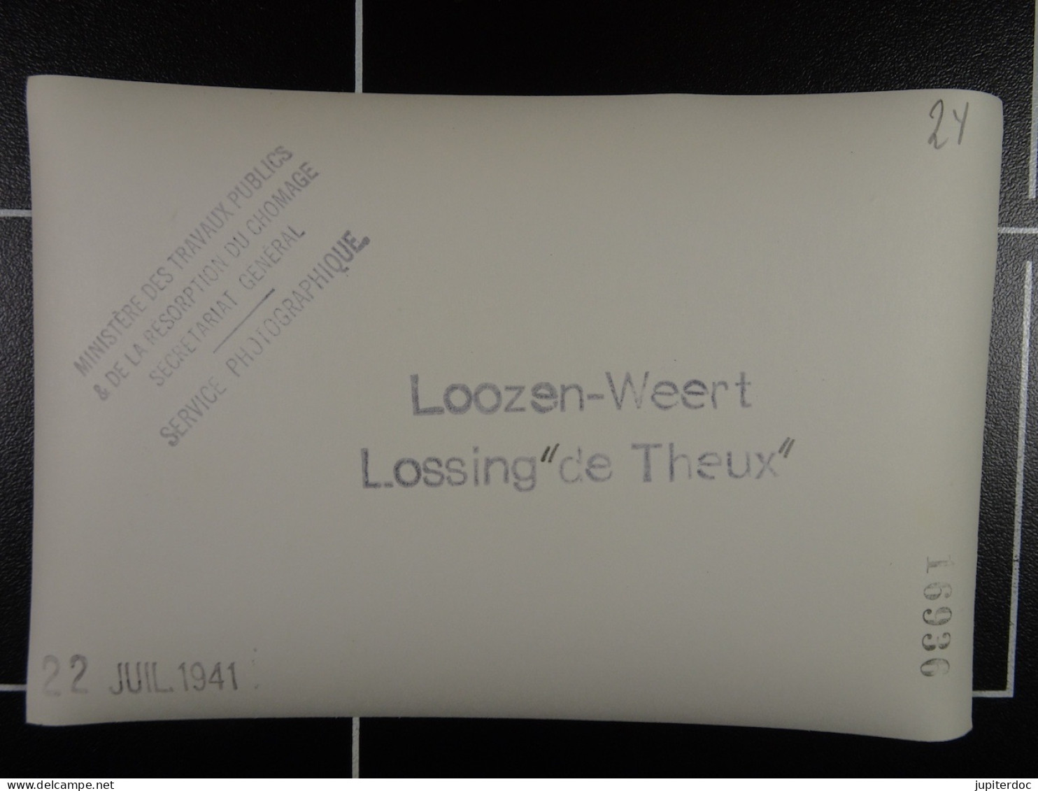 Min.Trav.Pub. Loozen-Weert Lossing De Theux 22 Juil 1941  /24/ - Lugares