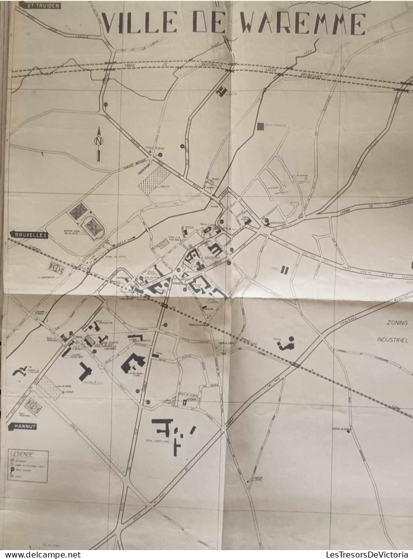 Belgique - Ville De Waremme - Octobre 1966 - Carte Geographique